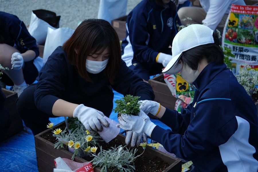 Part65「姫路城 花の植え替え」の写真